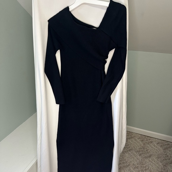 Line & Dot Elegant Formal Black Slyvie Midi Sweater Size Large - Picture 4 of 11